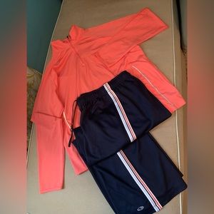 Preowned active wear Champion Sweatsuit is in great colorful condition